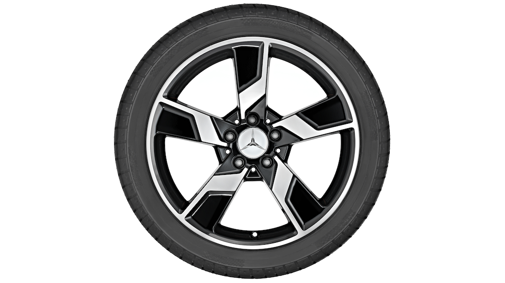 5-Speichen-Rad Schwarz Glanzgedreht