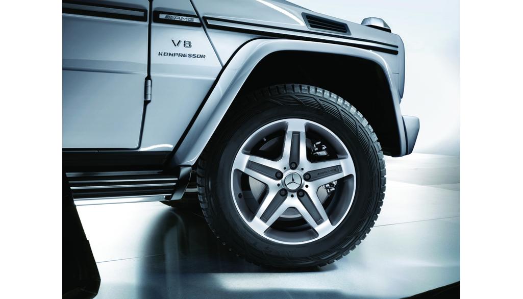 AMG 5-Speichen-Rad, 48,3 cm (19 Zoll), glanzgedreht, G-Klasse, 275/55 R19/, titangrau, B66031282