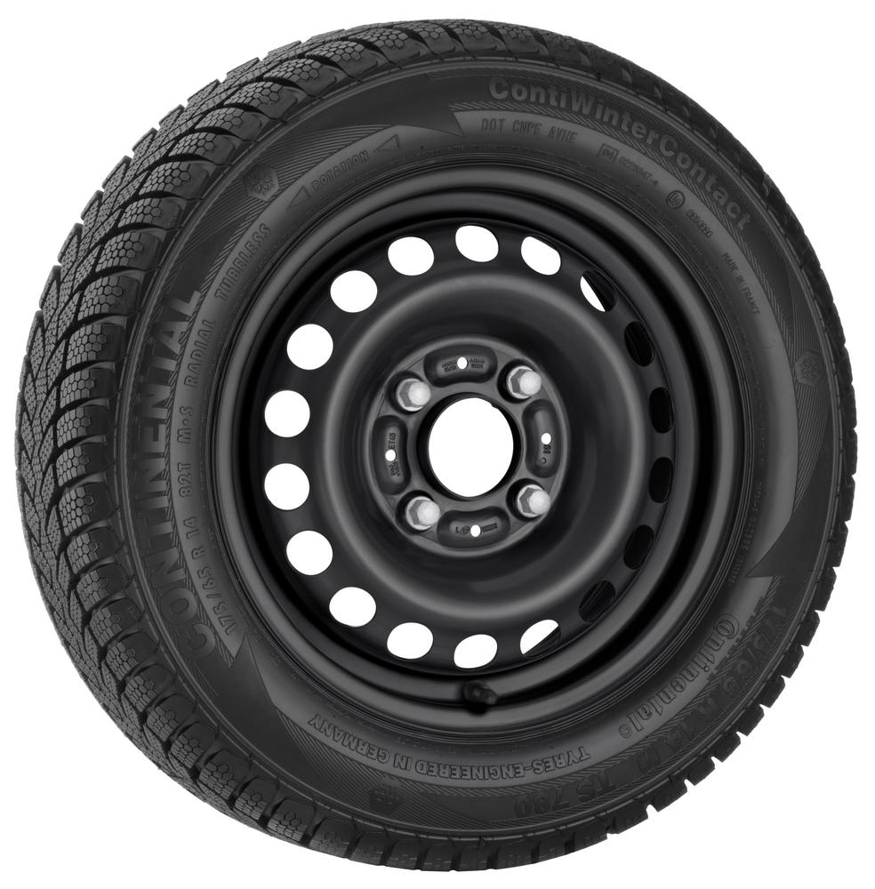 Stahl-Rad Schwarz, Continental, ContiWinterContact TS 830 P MO, 195/65 R15 91T, Winter, Q4401111104500J2021