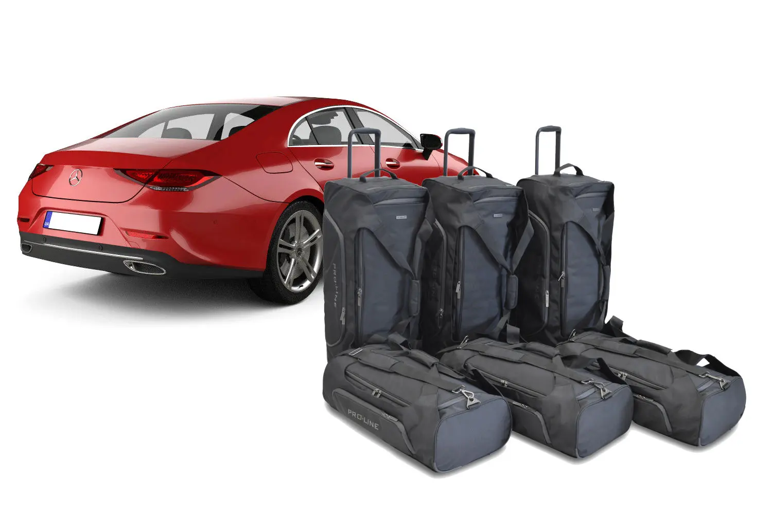 Travel bag set suitable for Mercedes-Benz CLS (C257) 2018-today 4-door Coupé Pro.Line - Black, CB-M24301SP