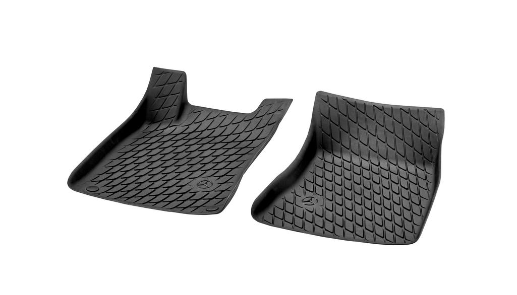 Footwell liner, Dynamic Squares, driver/passenger mat, 2-piece, (e.g. CLA/ B-Class/ A-Class), black, A17768032049051