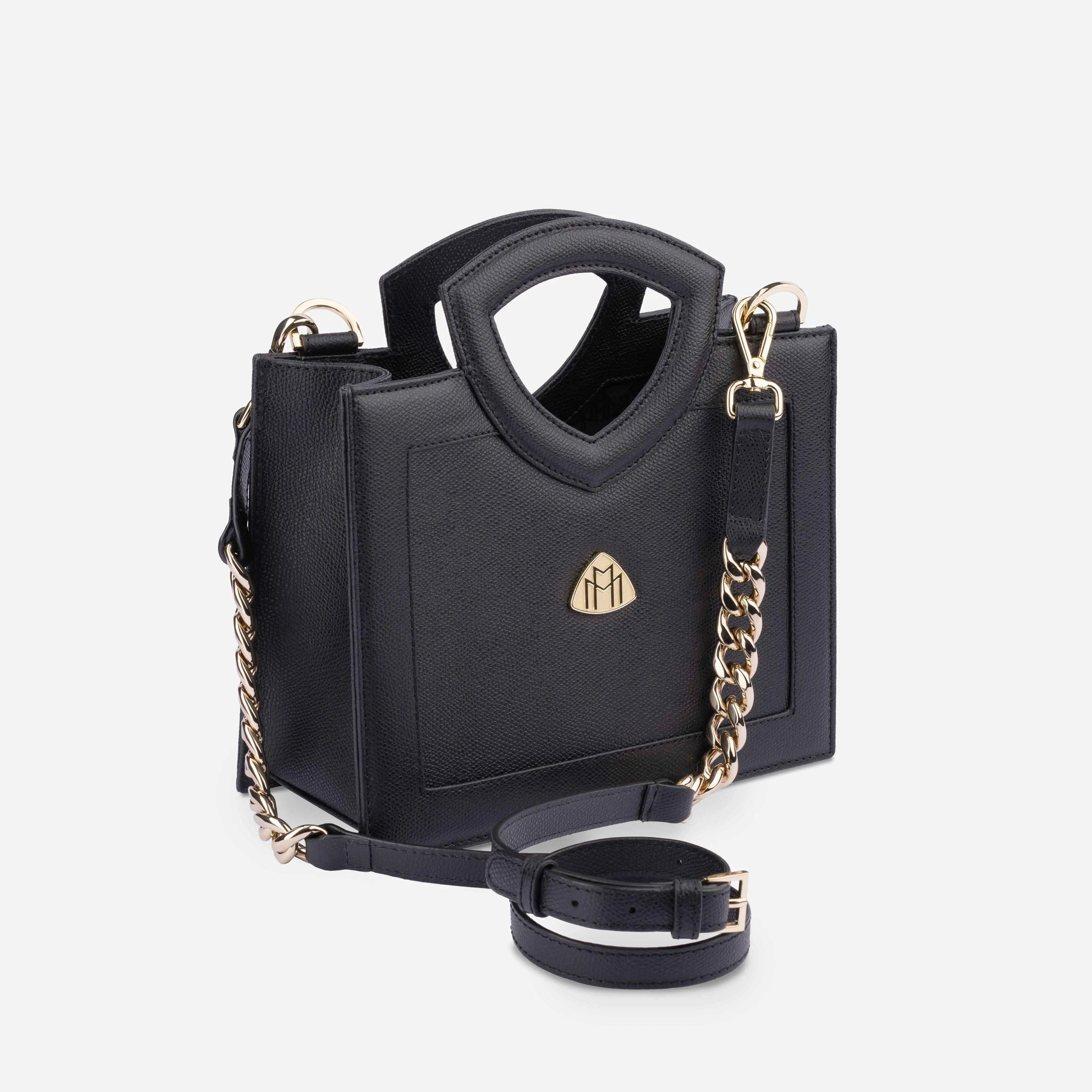Handtasche Damen, Mercedes-Maybach, schwarz, Leder, B67960423