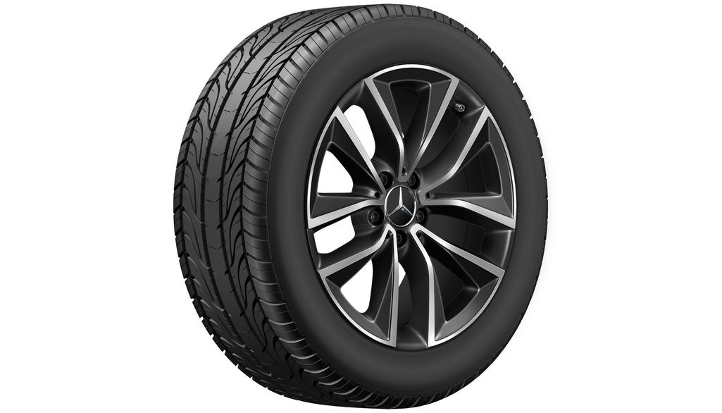5-Doppelspeichen-Rad Schwarz Glanzgedreht, Bridgestone, Blizzak LM001 MO, 255/50 R18 106V XL, Winter, Q4401419112500J2021