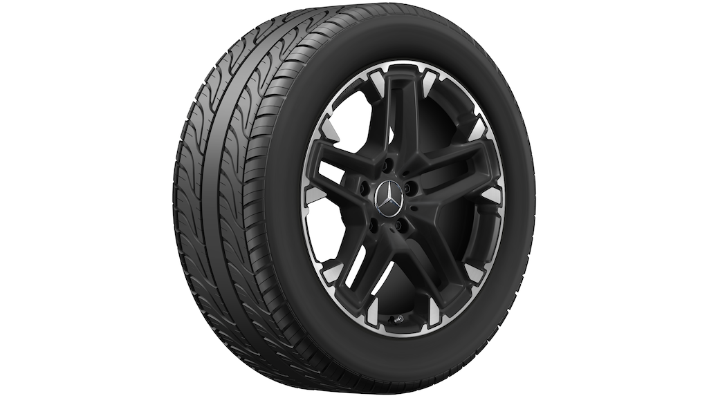 AMG cross-spoke wheel black matt rim flange polished, Michelin, Pilot Alpin PA5 SUV MO1, 275/50 R20 113V XL, winter, Q440301511070