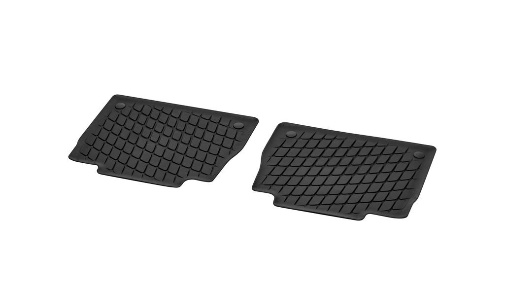 Dynamic Squares all-weather mats, rear, 2-piece, GLE, black, A16768003089G33
