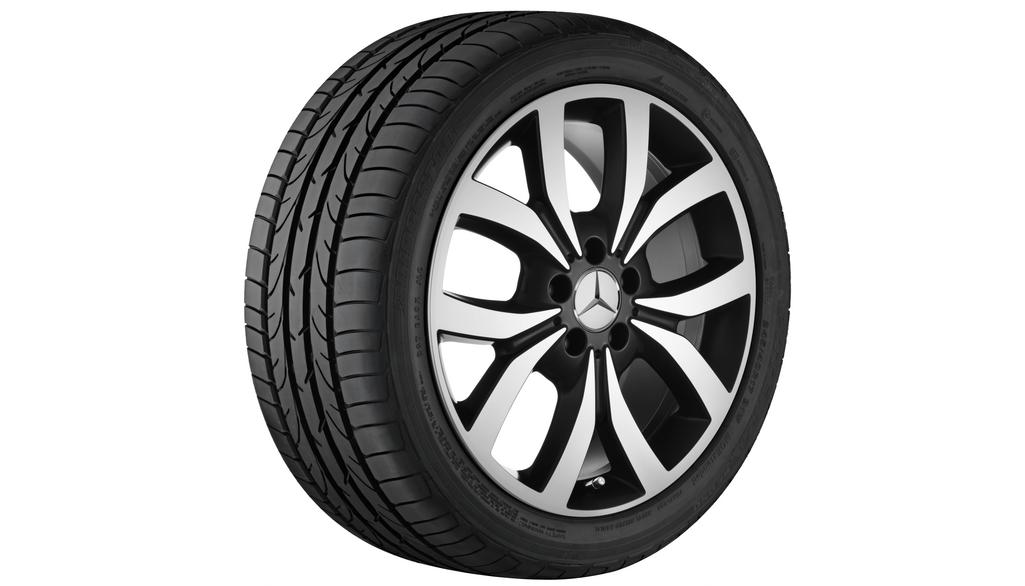 5-twin-spoke wheel, 45.7 cm (18-inch), high-sheen, CLA/ B-Class/ A-Class, 225/40 R18/, matt black, A24640121027X36 5-twin-spoke wheel, 45.7 cm (18-inch), high-sheen, CLA/ B-Class/ A-Class, 225/40 R18/, matt black, A24640121027X36