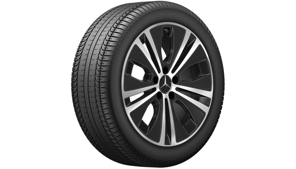 5-Doppelspeichen-Rad, 45,7 cm (18 Zoll), glanzgedreht, E-Klasse, 245/45 R18/, schwarz, A21340152007X23 5-Doppelspeichen-Rad, 45,7 cm (18 Zoll), glanzgedreht, E-Klasse, 245/45 R18/, schwarz, A21340152007X23