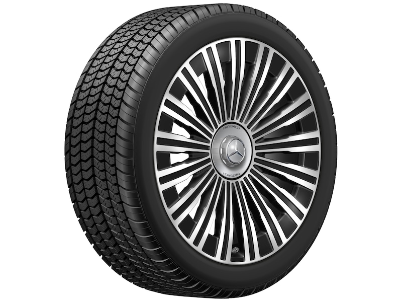 Vielspeichen-Rad Schwarz Glanzgedreht, Goodyear, UltraGrip Performance + MO, 275/45 R21 110H XL, Winter, Q440301410450