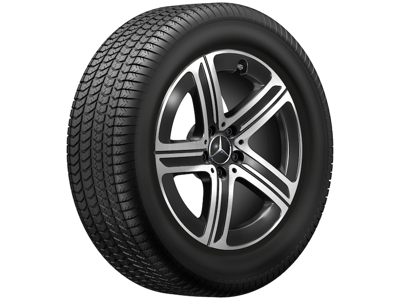 5-Speichen-Rad Schwarz Glanzgedreht, Hankook, Ventus S1 Evo3 MO, 225/55 R18 102Y XL, Sommer, Q440243110130