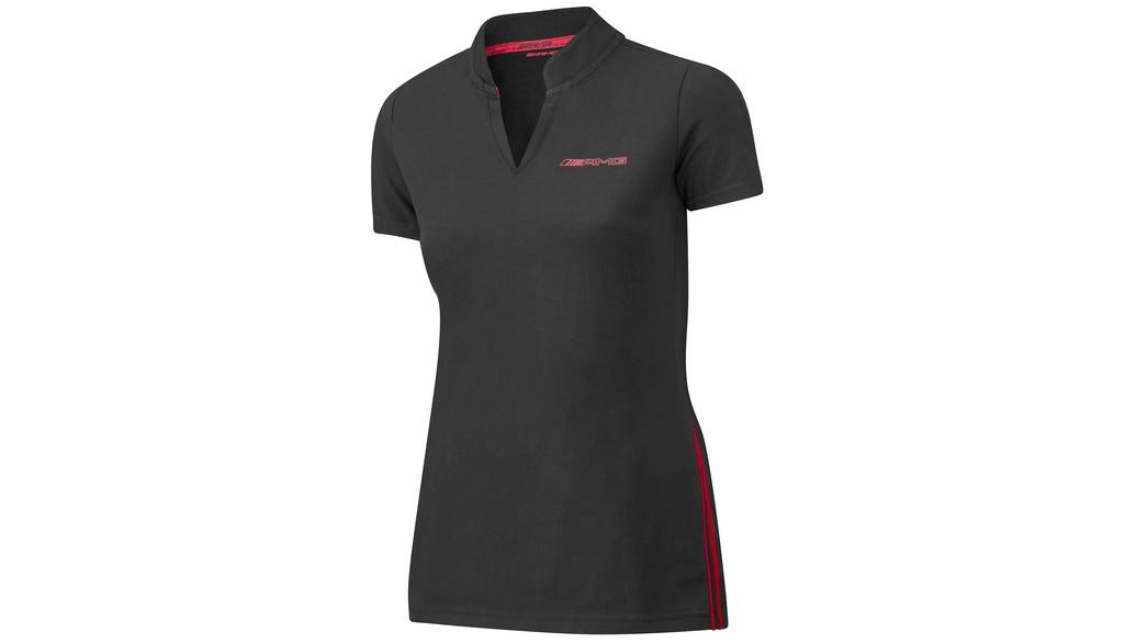 Polo AMG da donna, nero / rosso, B66958894 Polo AMG da donna, nero / rosso, B66958894