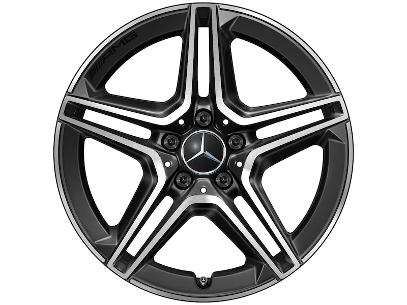 AMG 5-Doppelspeichen-Rad Schwarz Glanzgedreht, Michelin, Pilot Alpin 5 MO1, 235/40 R18 95V XL, Winter, Q440141512270G22021