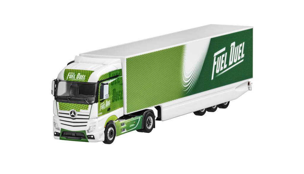 Model car: Actros, FH25 StreamSpace, articulated truck, Fuel Duel, white / green, B66004208 Model car: Actros, FH25 StreamSpace, articulated truck, Fuel Duel, white / green, B66004208