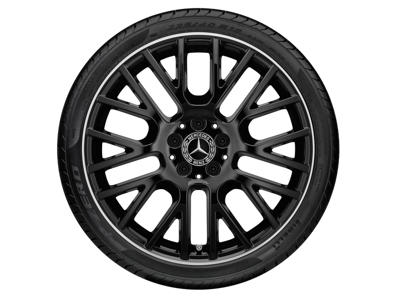 Y-spoke wheel, 48.3 cm (19-inch), polished rim flange, GLE, 255/50 R19/, black, A16740121007X72