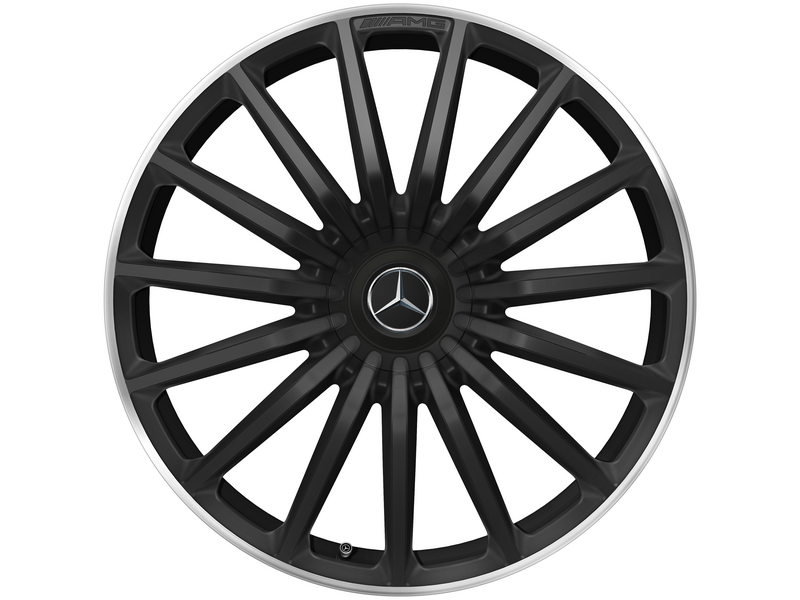 AMG multi-spoke wheel black matt rim flange gloss turned, Michelin, Pilot Alpin 5 MO1, 295/35 R20 105W XL, winter, Q440141512200