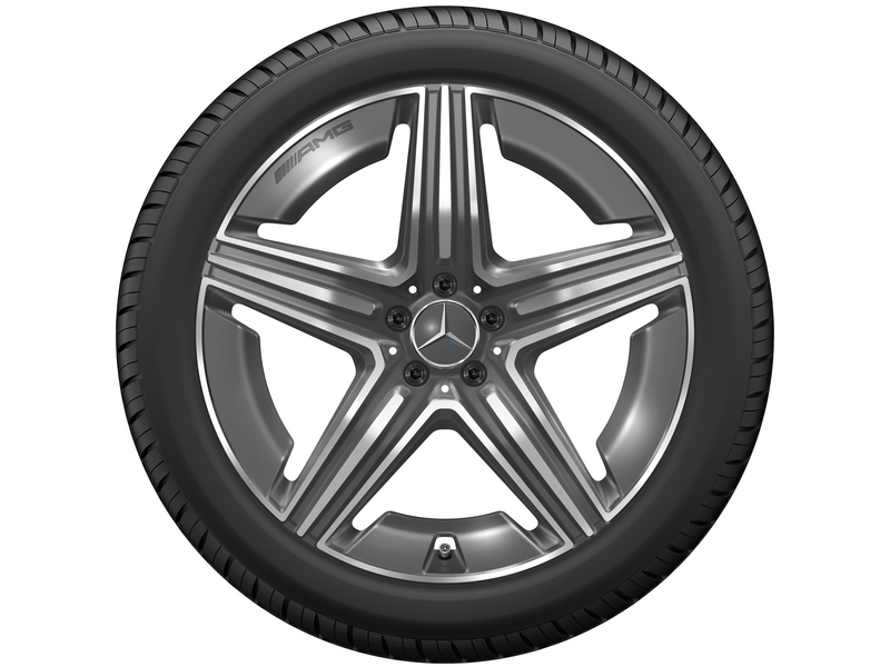 AMG 5-Doppelspeichen-Rad, 53,3 cm (21 Zoll), glanzgedreht, GLE, 275/45 R21/, tantalgrau, A16740143017Y51