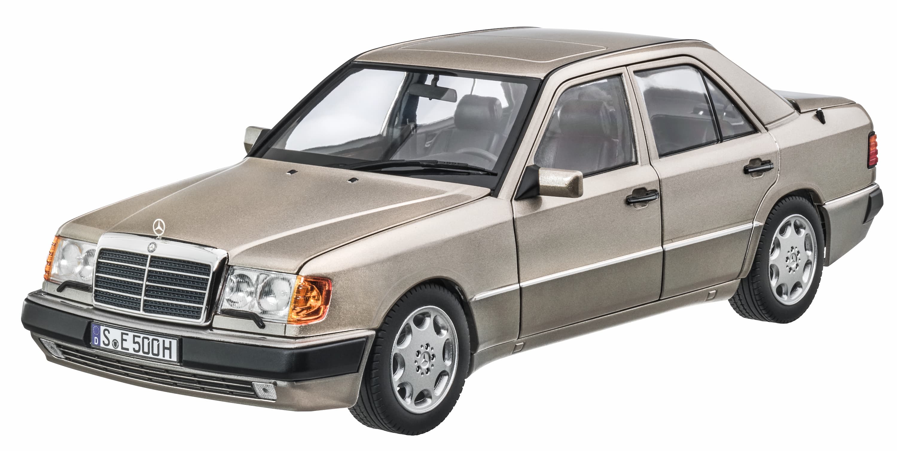 Modellauto: 500 E W 124 (1991-1993), rauchsilber, Norev, 1:18, B66040724