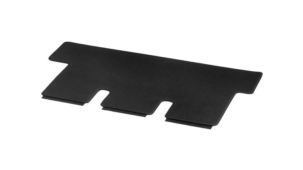 Velour mats, luggage compartment, with single rail, 1-piece, A2, long, black, A44768054069J74