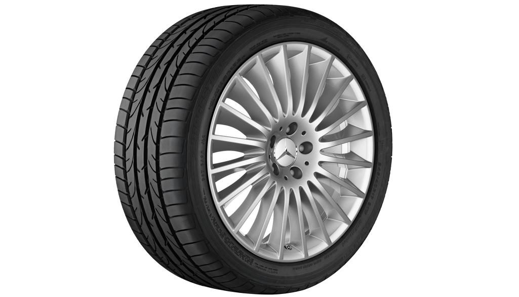 Multi-spoke wheel, 48.3 cm (19-inch), S-Class, 245/45 R19/, vanadium silver, A22240115027X45