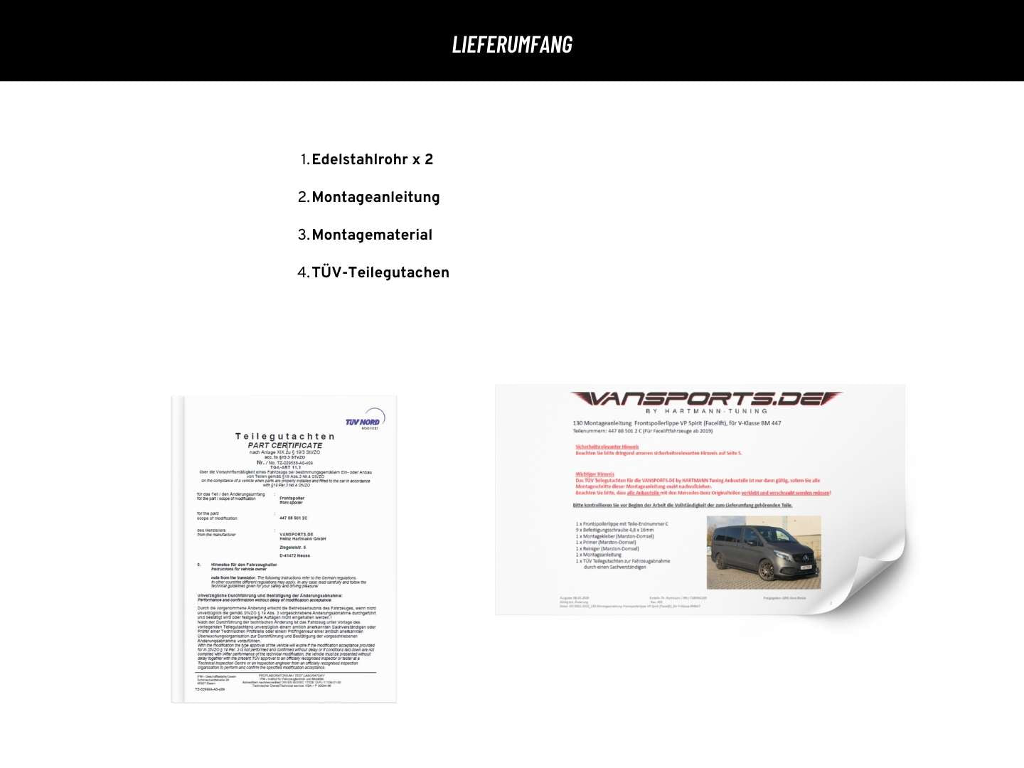 Seitenschwellerrohre für Vito/V-Klasse 447 - Edelstahl poliert, VS-'4478850231