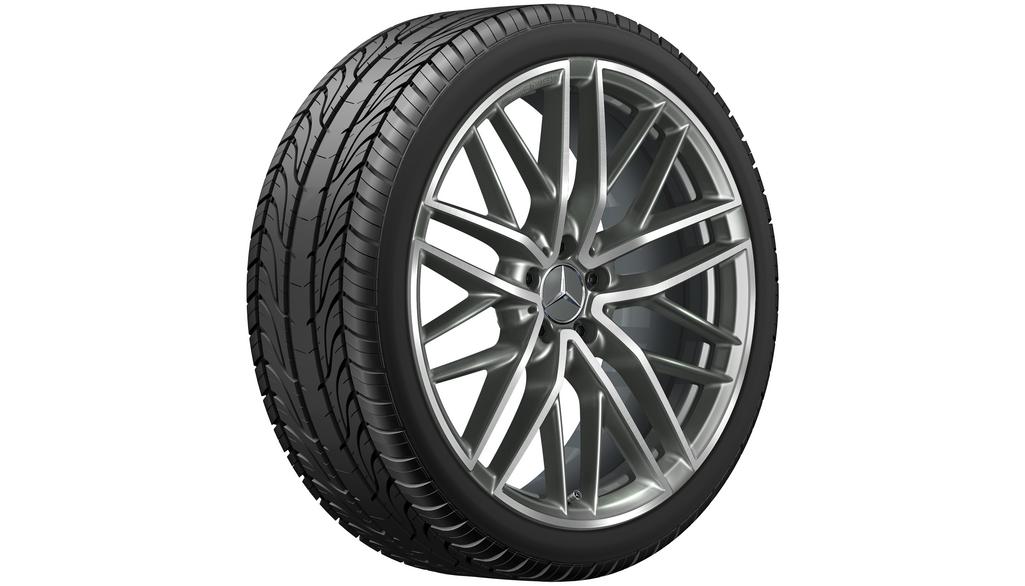 Cerchio AMG a 5 doppie razze, 53,3 cm (21 pollici), lucido, GLC, 285/35 R21/, grigio titanio, A25340158007X21 Cerchio AMG a 5 doppie razze, 53,3 cm (21 pollici), lucido, GLC, 285/35 R21/, grigio titanio, A25340158007X21