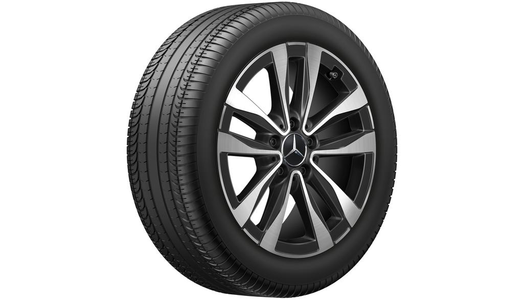 5-twin-spoke wheel, Aero, 43.2 cm (17-inch), high-sheen, C-Class, 245/45 R17/, black, A20640161007X23