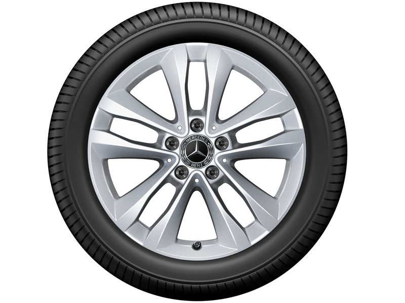 5-twin-spoke wheel, 43.2 cm (17-inch), C-Class, 225/50 R17/, vanadium silver, A20540180007X45