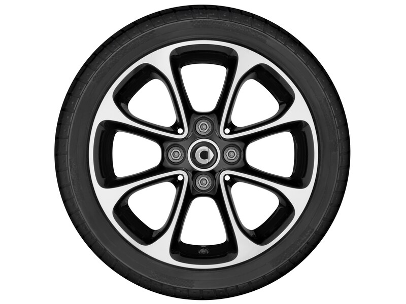 8-Speichen-Rad Schwarz Glanzgedreht, Dunlop, Winter Response 2, 165/65 R15 81T, Winter, Q4403612102000J2022