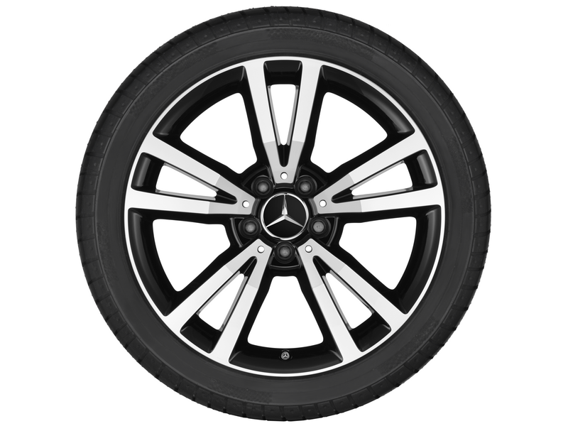 5-twin-spoke wheel, 45.7 cm (18-inch), high-sheen, E-Class, 255/35 R18/, black, A20740112027X23