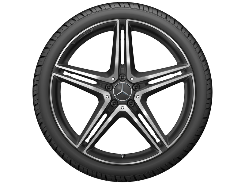 AMG Vielspeichen-Rad, 53,3 cm (21 Zoll), glanzgedreht, S-Klasse, 285/35 R21/, schwarz matt, A22340122007X36