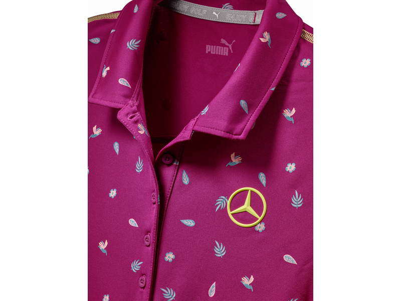 Ladies' golf polo shirt, fuchsia, B66455043