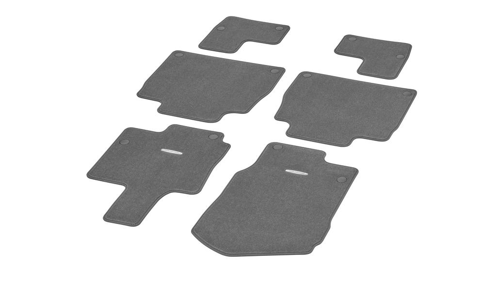 CLASSIC velour mats, set, 6-piece, GLS, magma gray, A16768006047P92