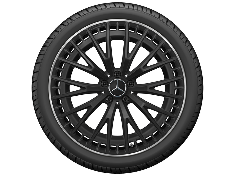 AMG Vielspeichen-Rad, 53,3 cm (21 Zoll), Felgenhorn glanzgedreht, GLC, 295/35 R21/, schwarz matt, A25440115007X71