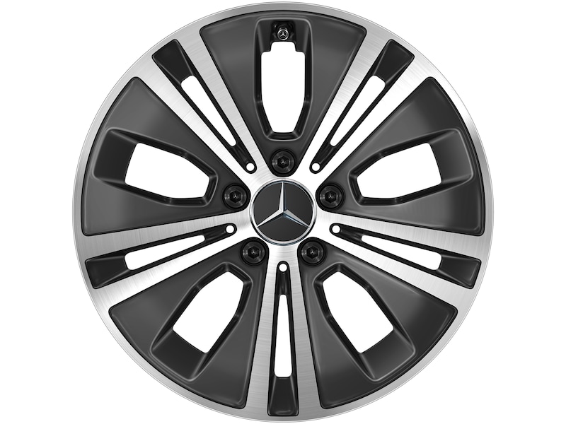 5-twin-spoke wheel, 43.2 cm (17-inch), high-sheen, E-Class, 225/55 R17/, black, A21340151007X23