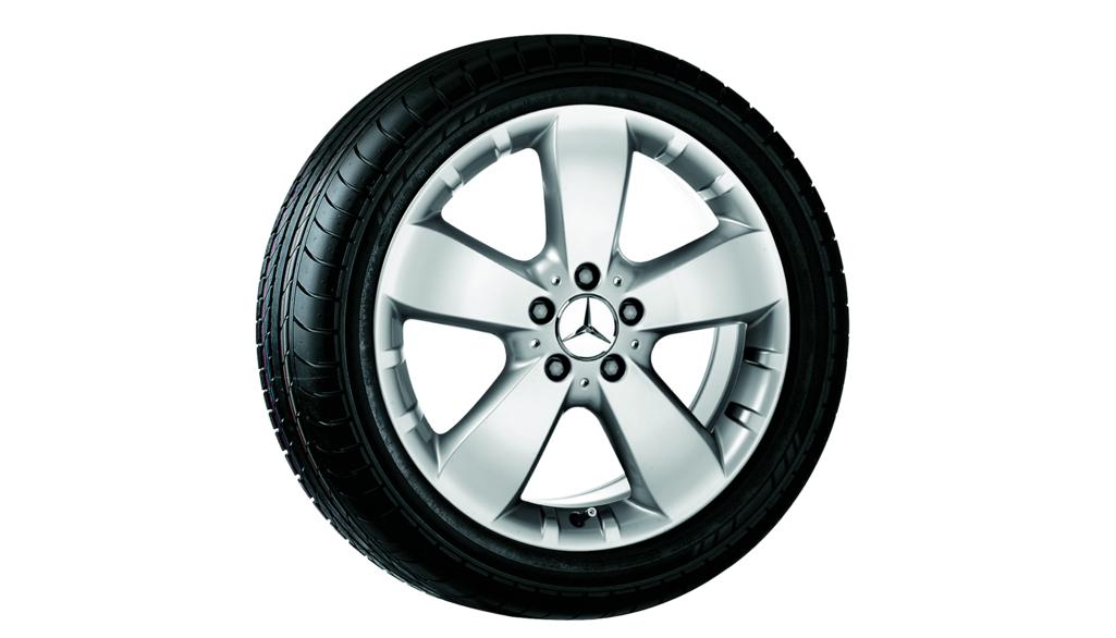 Cerchio a 5 razze, 45,7 cm (18 pollici), Classe M-GLE, 255/55 R18/, argento titanio, B66474288 Cerchio a 5 razze, 45,7 cm (18 pollici), Classe M-GLE, 255/55 R18/, argento titanio, B66474288