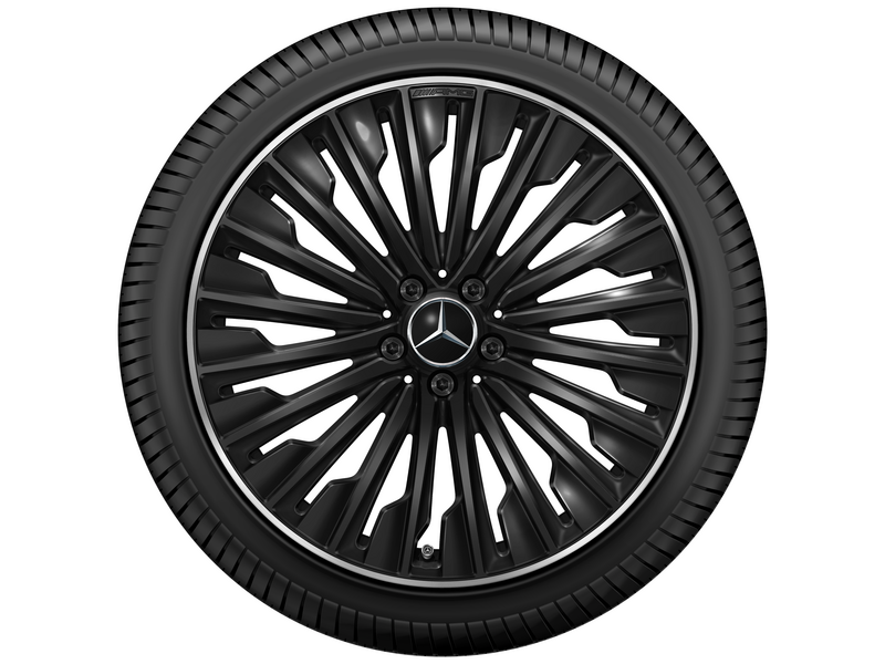 AMG Vielspeichen-Rad, 50,8 cm (20 Zoll), Felgenhorn glanzgedreht, E-Klasse, 245/40 R20/, schwarz, A21440105007X72