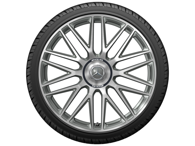 AMG forged wheel in cross-spoke design, 53.3 cm (21-inch), high-sheen, E-Class, 295/30 R21/, gray Himalaya, A21440114007X21