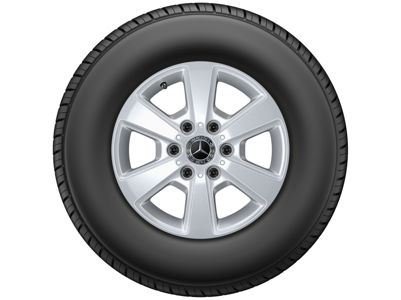 6-spaaks velg, vanadiumzilver, Continental, VanContact Camper, 225/75 R16 118R C, all-season, Q440761110000