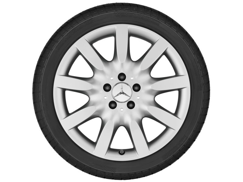 9-Speichen-Rad, 45,7 cm (18 Zoll), S-Klasse/ CL, 255/45 R18/, titansilber, B66474429