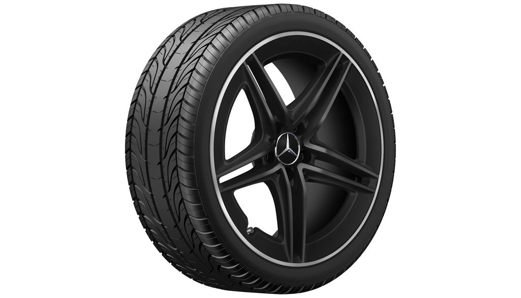 AMG 5-dubbelspaaks velg, 48,3 cm (19 inch), hoogglans velgrand, A-Klasse, 245/35 R19/, matzwart, A17740123007X71