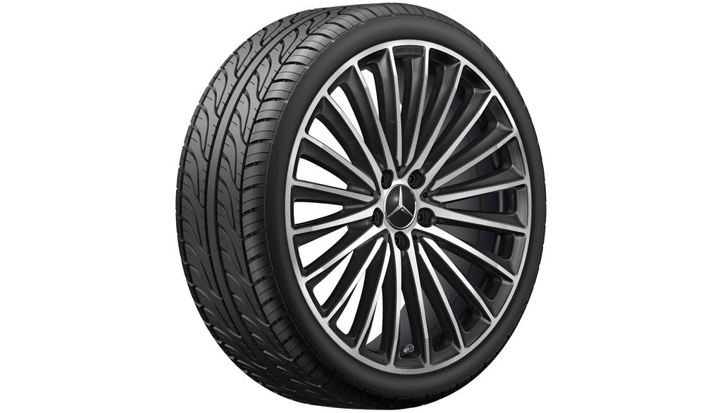 AMG Vielspeichen-Rad, 50,8 cm (20 Zoll), glanzgedreht, CLS, 275/30 R20/, schwarz, A25740139007X23