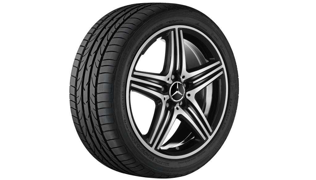 AMG 5-spoke wheel, 45.7 cm (18-inch), high-sheen, CLA/ A-Class, 225/40 R18/, black, A17640104027X23