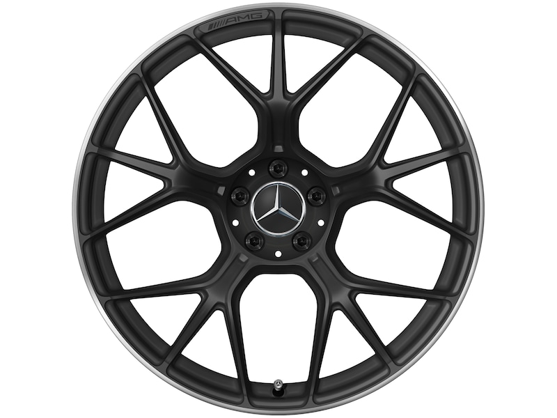 AMG forged wheel in cross-spoke design, 53.3 cm (21-inch), rim flange high-sheen, 305/30 R21/, matt black, A19240113007X71