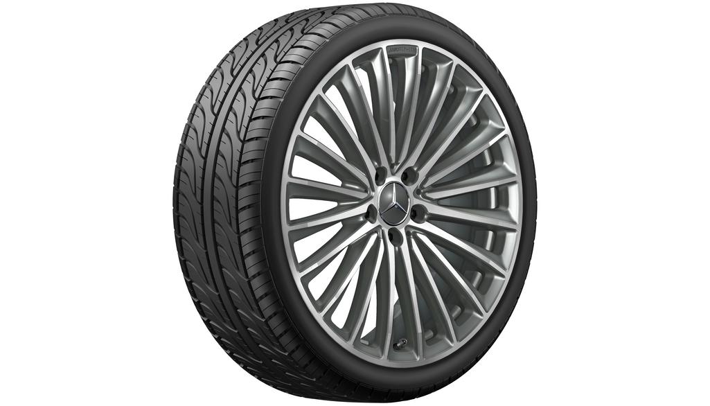 AMG Vielspeichen-Rad, 50,8 cm (20 Zoll), glanzgedreht, CLS, 275/30 R20/, titangrau, A25740139007X21 AMG Vielspeichen-Rad, 50,8 cm (20 Zoll), glanzgedreht, CLS, 275/30 R20/, titangrau, A25740139007X21