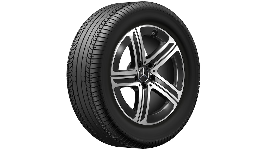 5-Speichen-Rad Schwarz Glanzgedreht, Continental, WinterContact TS 860 S MO, 225/55 R18 102H XL, Winter, Q44014111357A