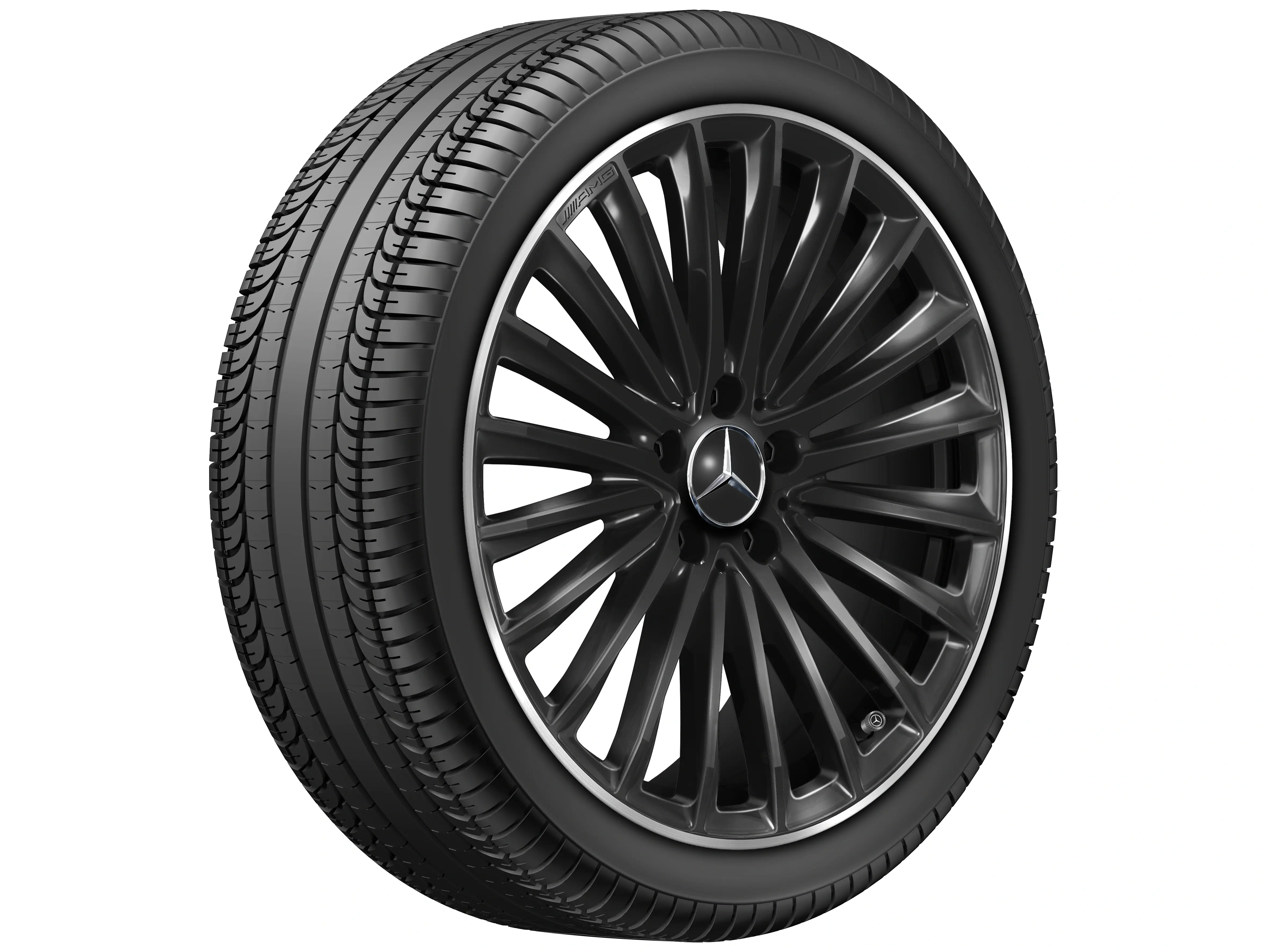 Cerchio multirazze AMG, 48,3 cm (19 pollici), flangia del cerchio ad alta lucentezza, CLA/ Classe B/ Classe A, 225/40 R19/, nero, A17740142007X72 Cerchio multirazze AMG, 48,3 cm (19 pollici), flangia del cerchio ad alta lucentezza, CLA/ Classe B/ Classe A, 225/40 R19/, nero, A17740142007X72