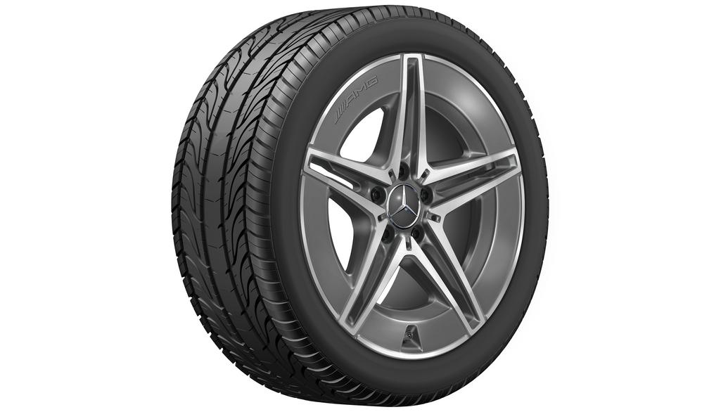 AMG 5-dubbelspaaks velg, 45,7 cm (18 inch), hoogglans, C-Klasse, 225/45 R18/, tantal grijs, A20640176007Y51