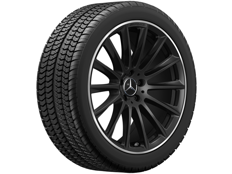 AMG Vielspeichen-Rad, 50,8 cm (20 Zoll), Felgenhorn glanzgedreht, S-Klasse, 255/40 R20/, schwarz, A22340115007X72