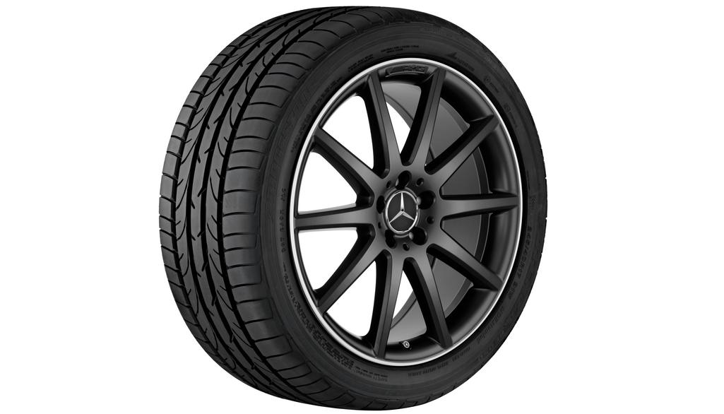 AMG 10-Speichen-Rad, 50,8 cm (20 Zoll), Felgenhorn glanzgedreht, GLA, 235/40 R20/, schwarz matt, A15640104027X36