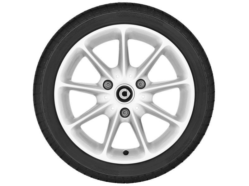 9-spoke alloy wheel, Design 14, 38.1 cm (15 inch), smart, 155/60 R15/, white, A4514010202CD5L