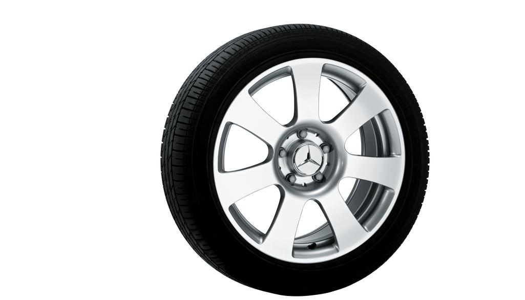 7-Speichen-Rad, 43,2 cm (17 Zoll), S-Klasse/ CL, 235/55 R17/, titansilber, B66471838